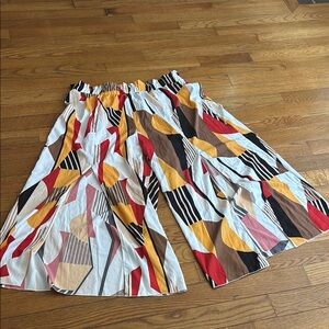 SHEIN Multicolor Abstract Wide Leg Pants